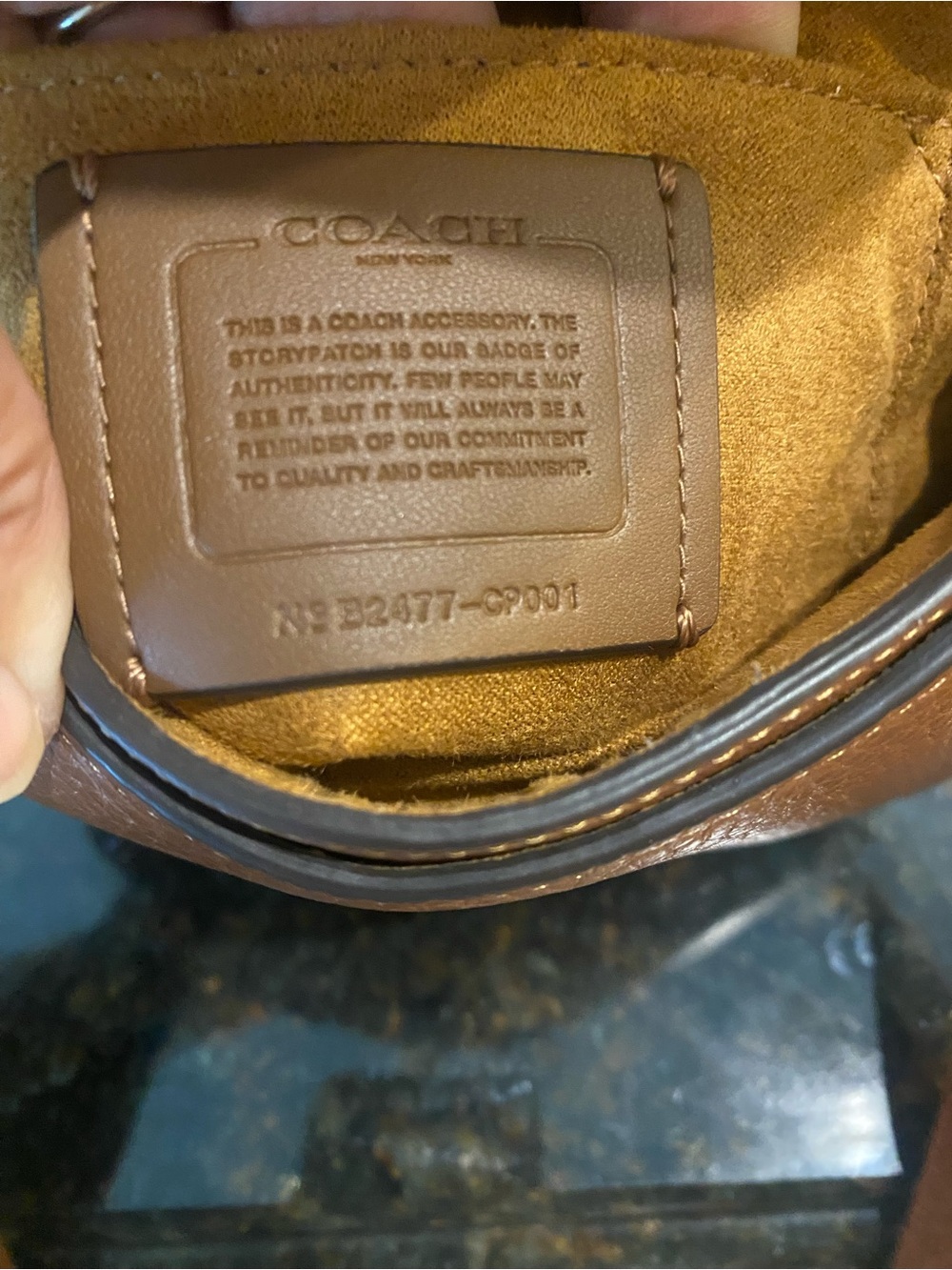 Coach Pebbled Leather Crossbody in Camel Brown with Gold Hardware - Picture 6 of 7